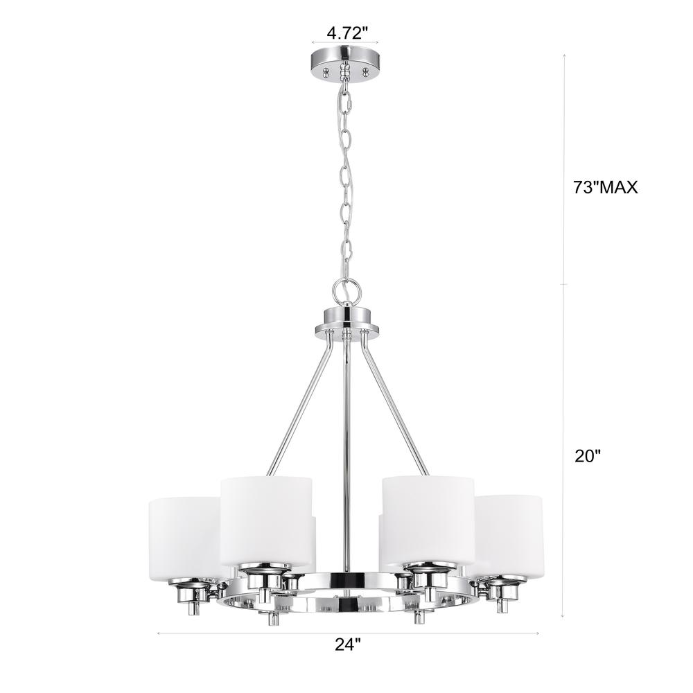 CHLOE Lighting SOLBI Contemporary 6 Light Oil Rubbed Bronze Large Chandelier Ceiling Fixture 24" Wide. Picture 9