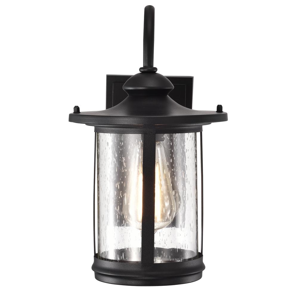 CHLOE Lighting COLE Transitional 1 Light Textured Black Outdoor Wall Sconce 12" Height. Picture 3
