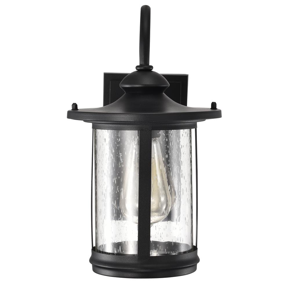 CHLOE Lighting COLE Transitional 1 Light Textured Black Outdoor Wall Sconce 12" Height. Picture 9