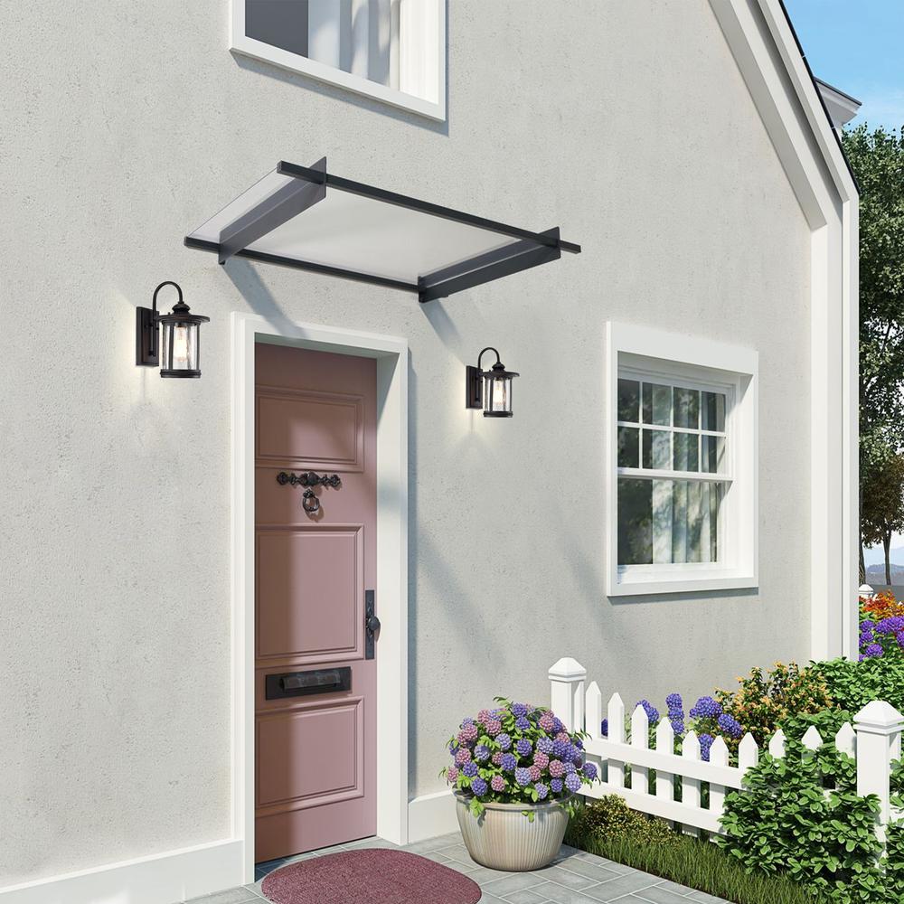 CHLOE Lighting COLE Transitional 1 Light Textured Black Outdoor Wall Sconce 12" Height. Picture 13