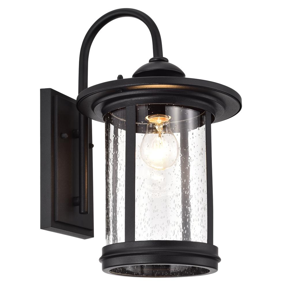 CHLOE Lighting COLE Transitional 1 Light Textured Black Outdoor Wall Sconce 16" Height. Picture 1