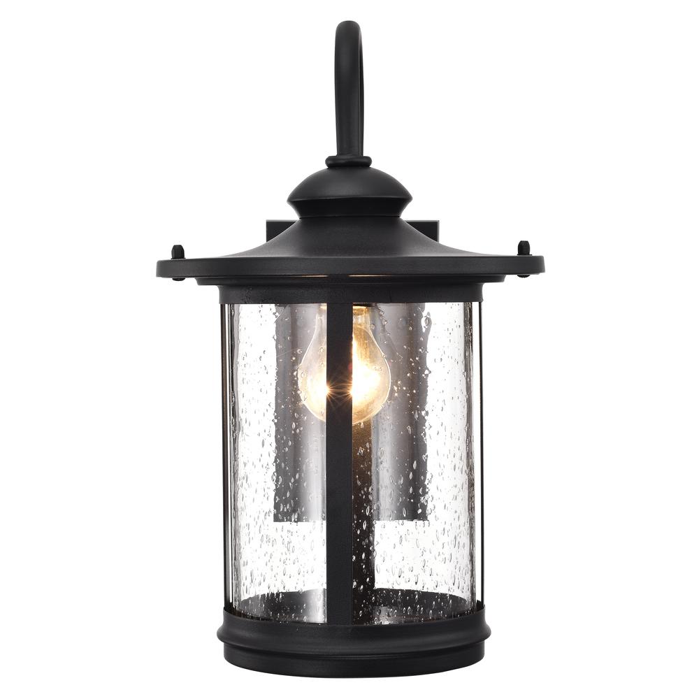 CHLOE Lighting COLE Transitional 1 Light Textured Black Outdoor Wall Sconce 16" Height. Picture 2