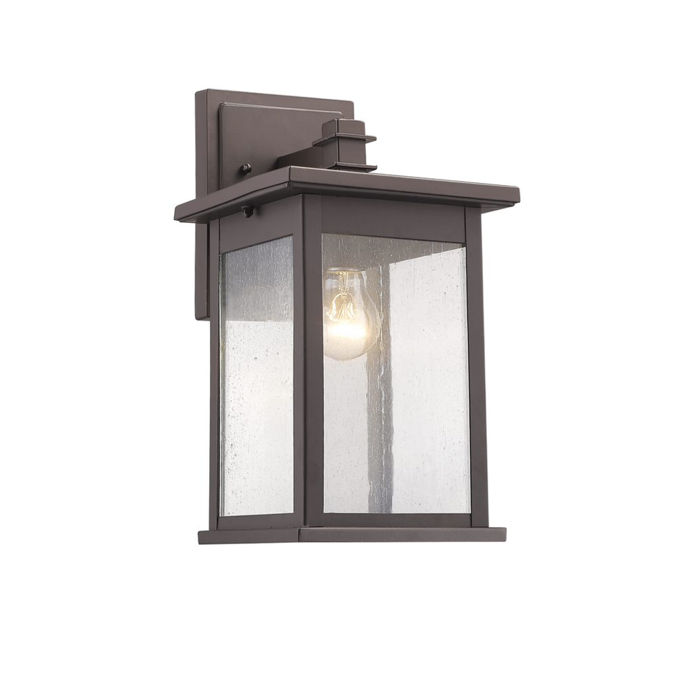 TRISTAN Transitional 1 Light Rubbed Bronze Outdoor Wall Sconce 14" Height. Picture 1