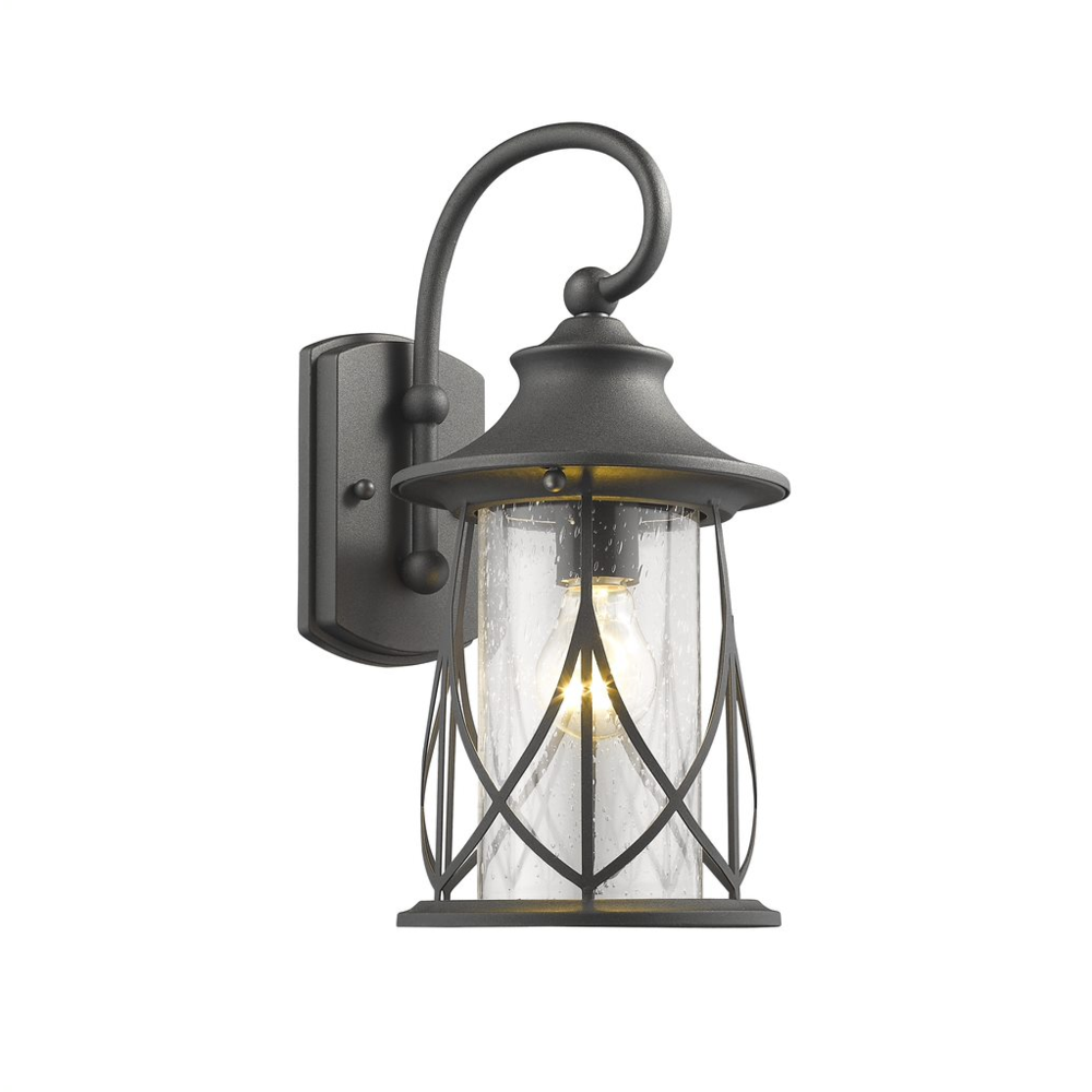 MARHAUS Transitional 1 Light Black Outdoor Wall Sconce 15" Height. Picture 1
