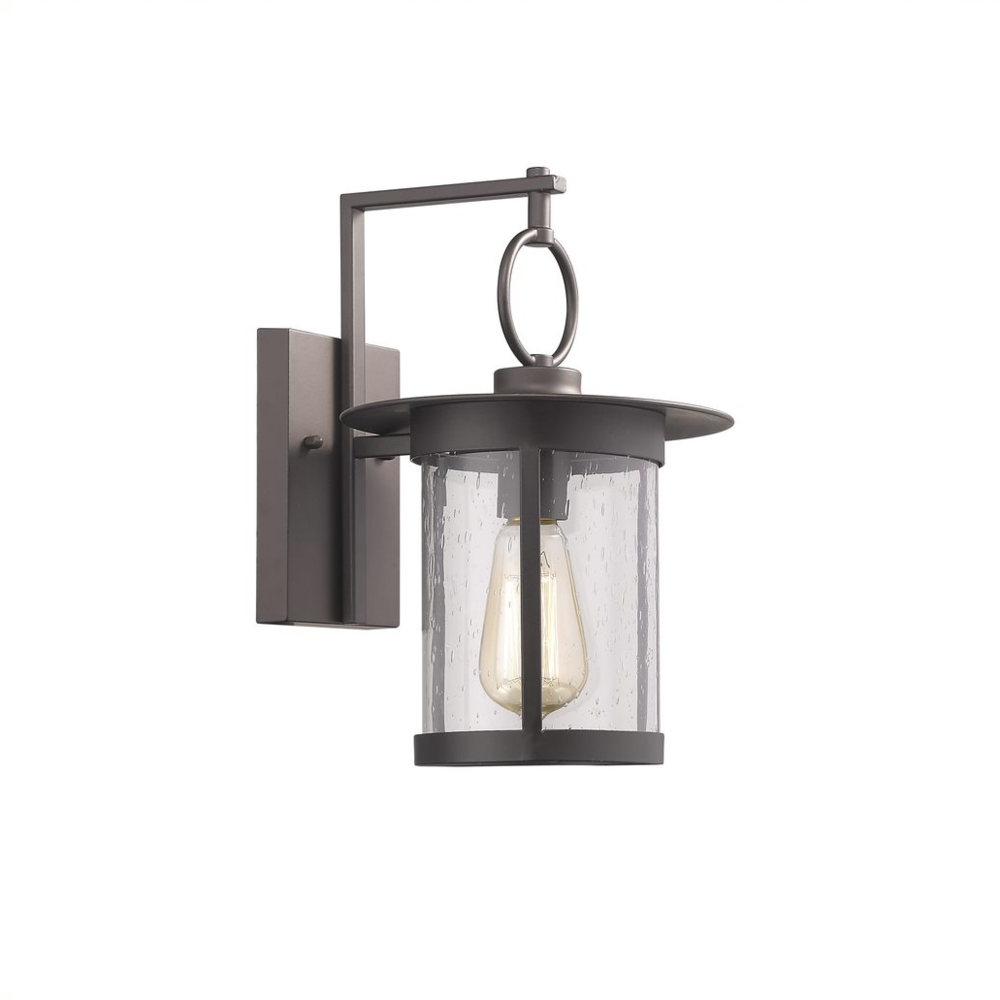GRIFLET Transitional 1 Light Rubbed Bronze Outdoor Wall Sconce 12" Height. Picture 1