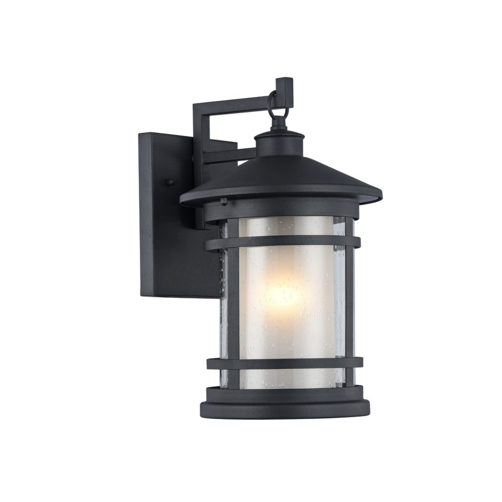 ADESSO Transitional 1 Light Black Outdoor Wall Sconce 14" Height. Picture 1