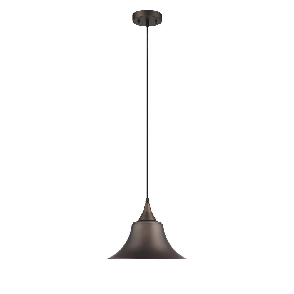 IRONCLAD Industrial 1 Light Rubbed Bronze Mini Ceiling Pendant 11.5" Wide. Picture 4