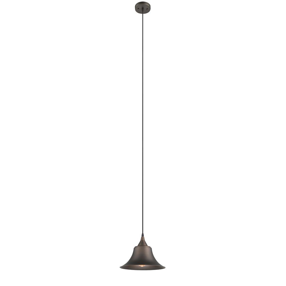 IRONCLAD Industrial 1 Light Rubbed Bronze Mini Ceiling Pendant 11.5" Wide. Picture 3