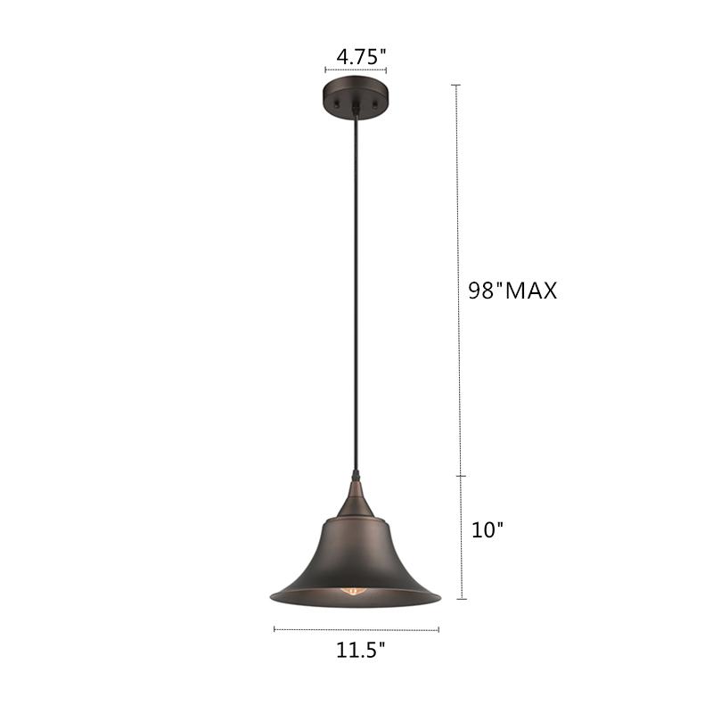 IRONCLAD Industrial 1 Light Rubbed Bronze Mini Ceiling Pendant 11.5" Wide. Picture 2