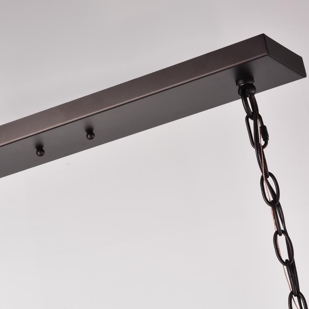 CHLOE Lighting IRONCLAD- Industrial 5 Light Oil Rubbed Bronze Island Pendant Ceiling Fixture 36" Wide. Picture 7