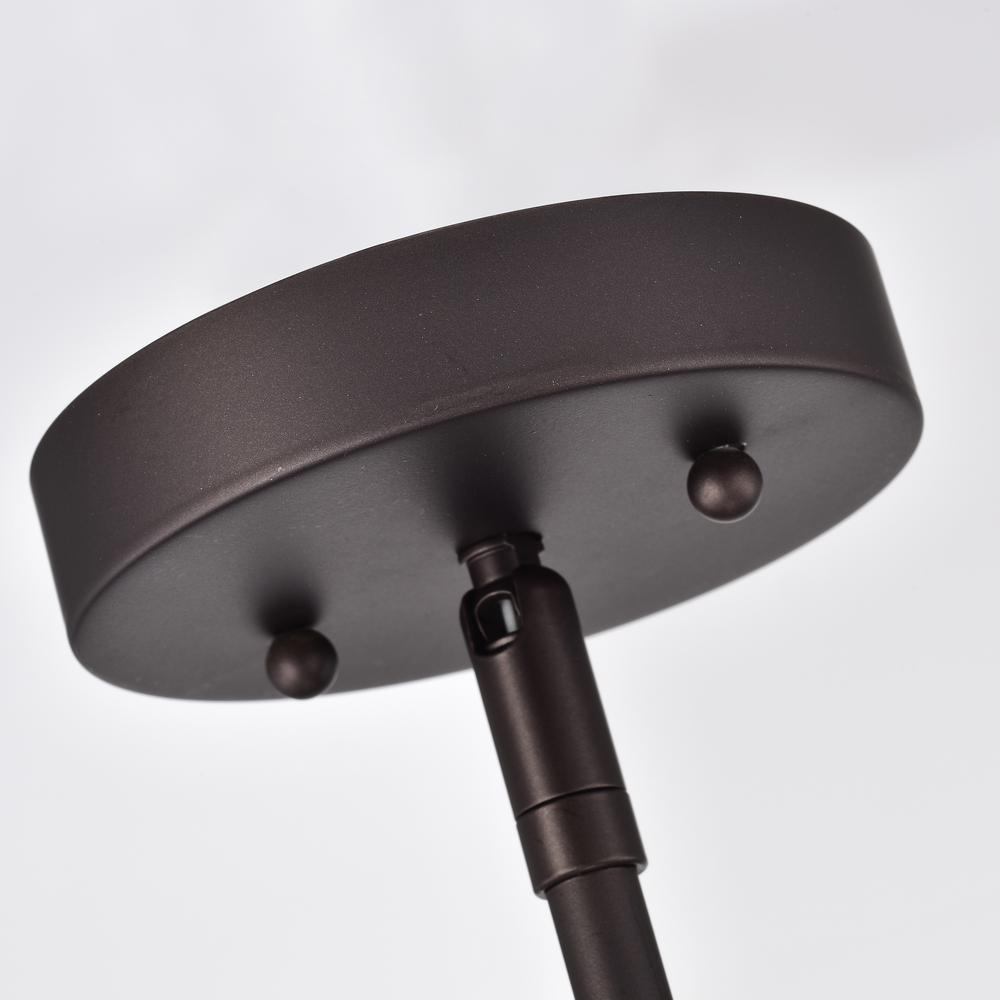 CHLOE Lighting IRONCLAD Industrial 4 Light Oil Rubbed Bronze Inverted Pendant Ceiling Fixture 14" Wide. Picture 8