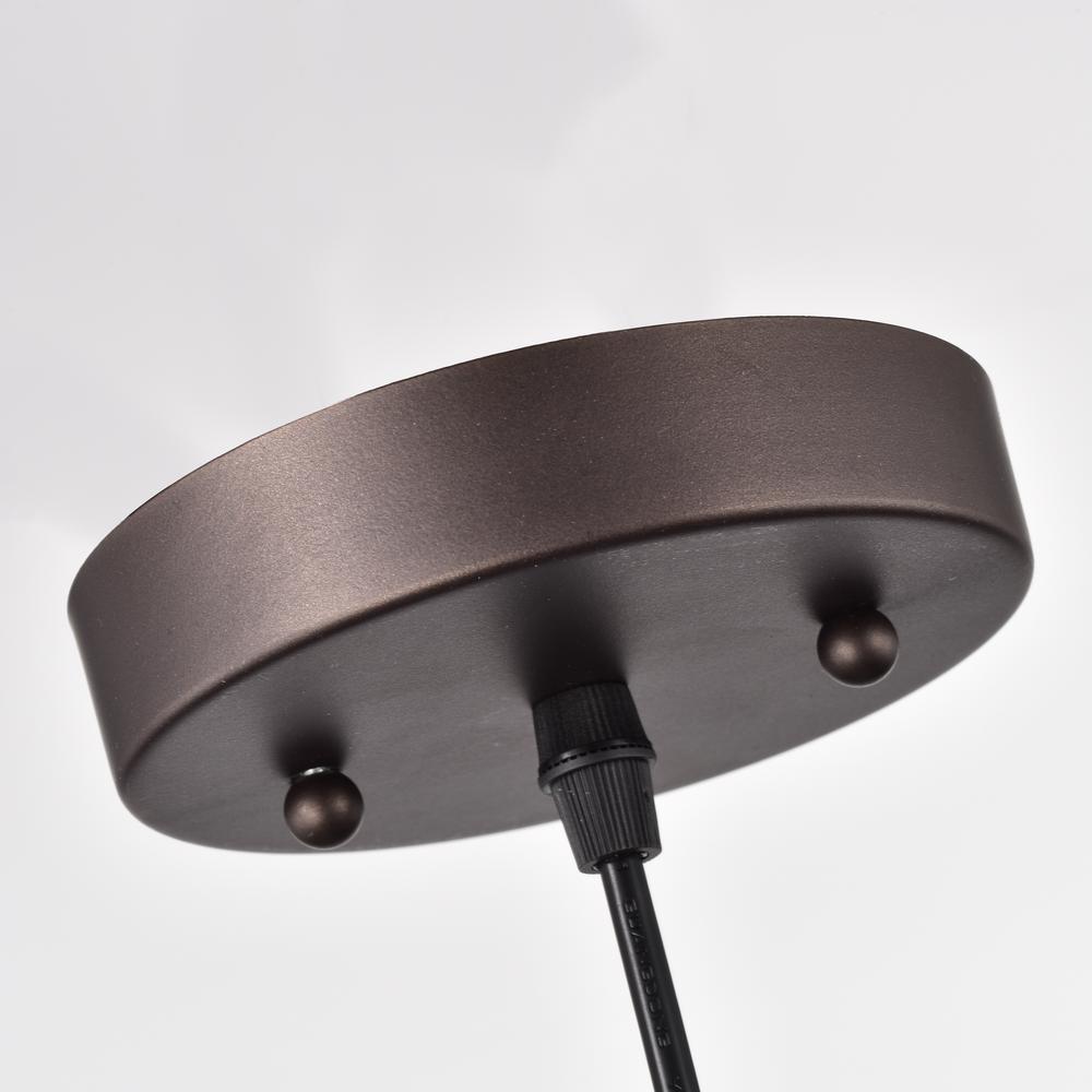 CHLOE Lighting IRONCLAD Industrial 1 Light Oil Rubbed Bronze Mini Pendant Ceiling Fixture 6" Wide. Picture 5