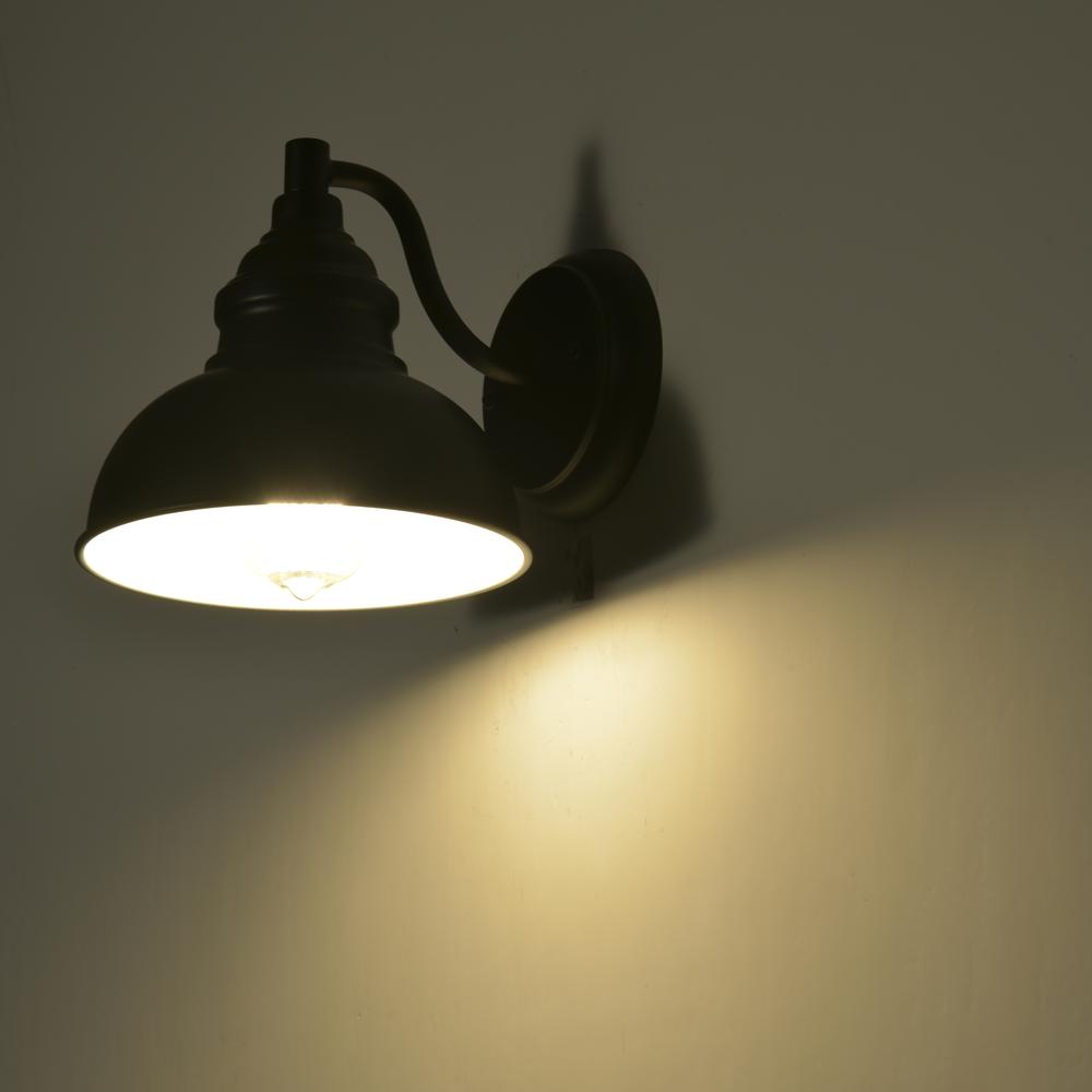 CHLOE Lighting IRONCLAD Industrial 1 Light Textured Black Indoor Wall Sconce 8" Wide. Picture 7