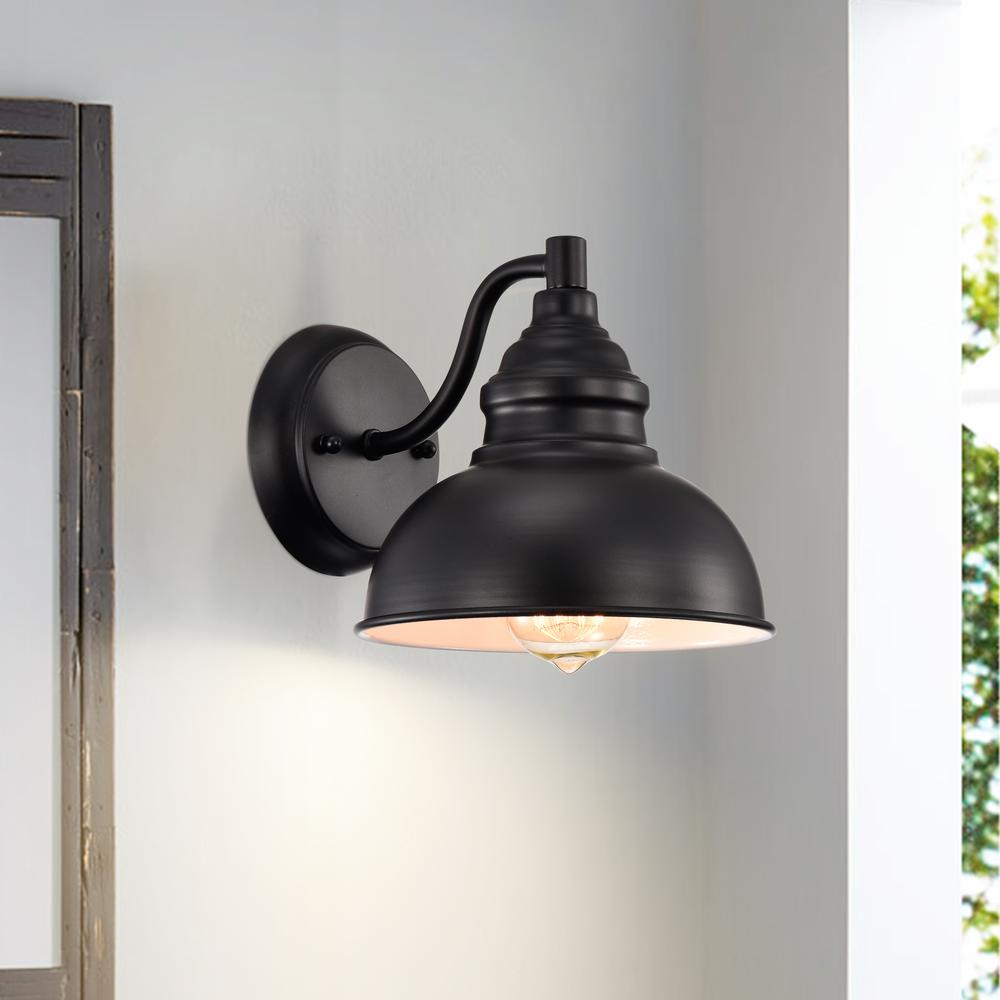 CHLOE Lighting IRONCLAD Industrial 1 Light Textured Black Indoor Wall Sconce 8" Wide. Picture 8