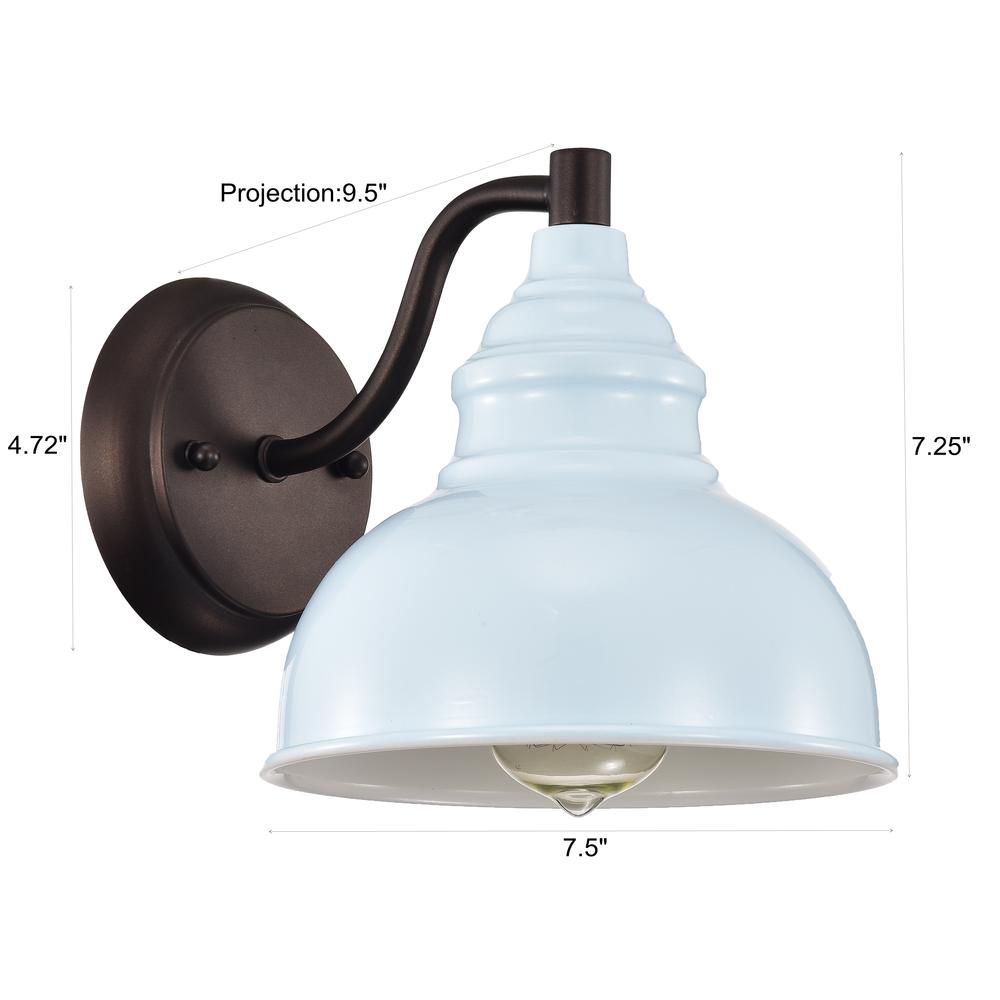 CHLOE Lighting IRONCLAD- Industrial 1 Light Oil Rubbed Bronze Indoor Wall Sconce 8" Wide. Picture 13