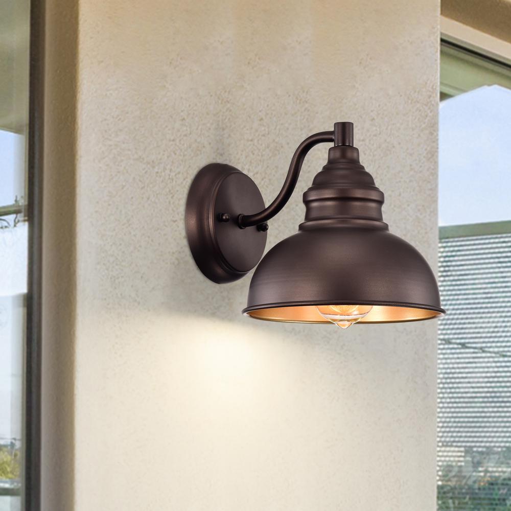 CHLOE Lighting IRONCLAD Industrial 1 Light Oil Rubbed Bronze Indoor Wall Sconce 8" Wide. Picture 11