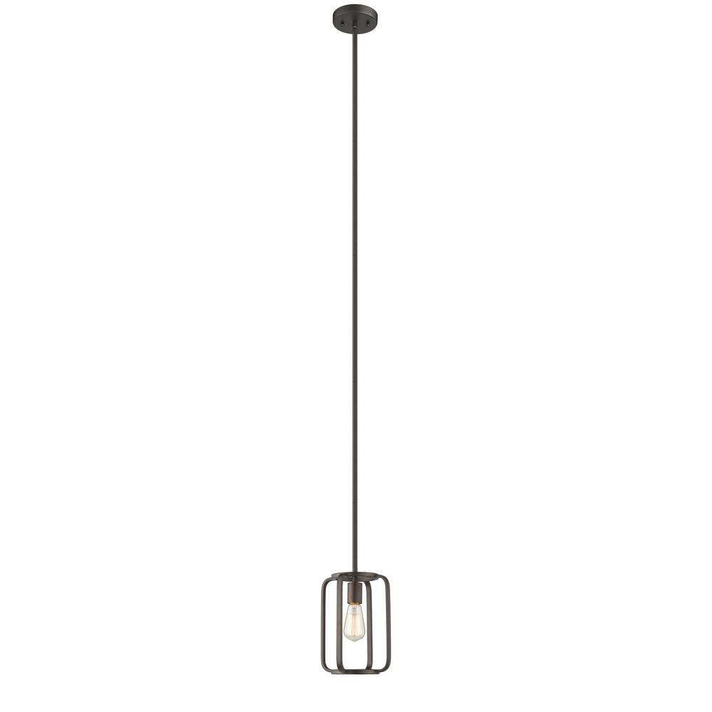IRONCLAD Industrial 1 Light Rubbed Bronze Mini Ceiling Pendant 8" Wide. Picture 2