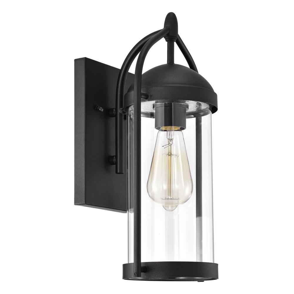 CHLOE Lighting HOLLIS Transitional 1 Light Textured Black Outdoor Wall Sconce 15" Height. Picture 2