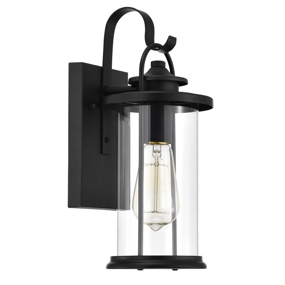 CHLOE Lighting AINSLEY Transitional 1 Light Textured Black Outdoor Wall Sconce 13" Height. Picture 2