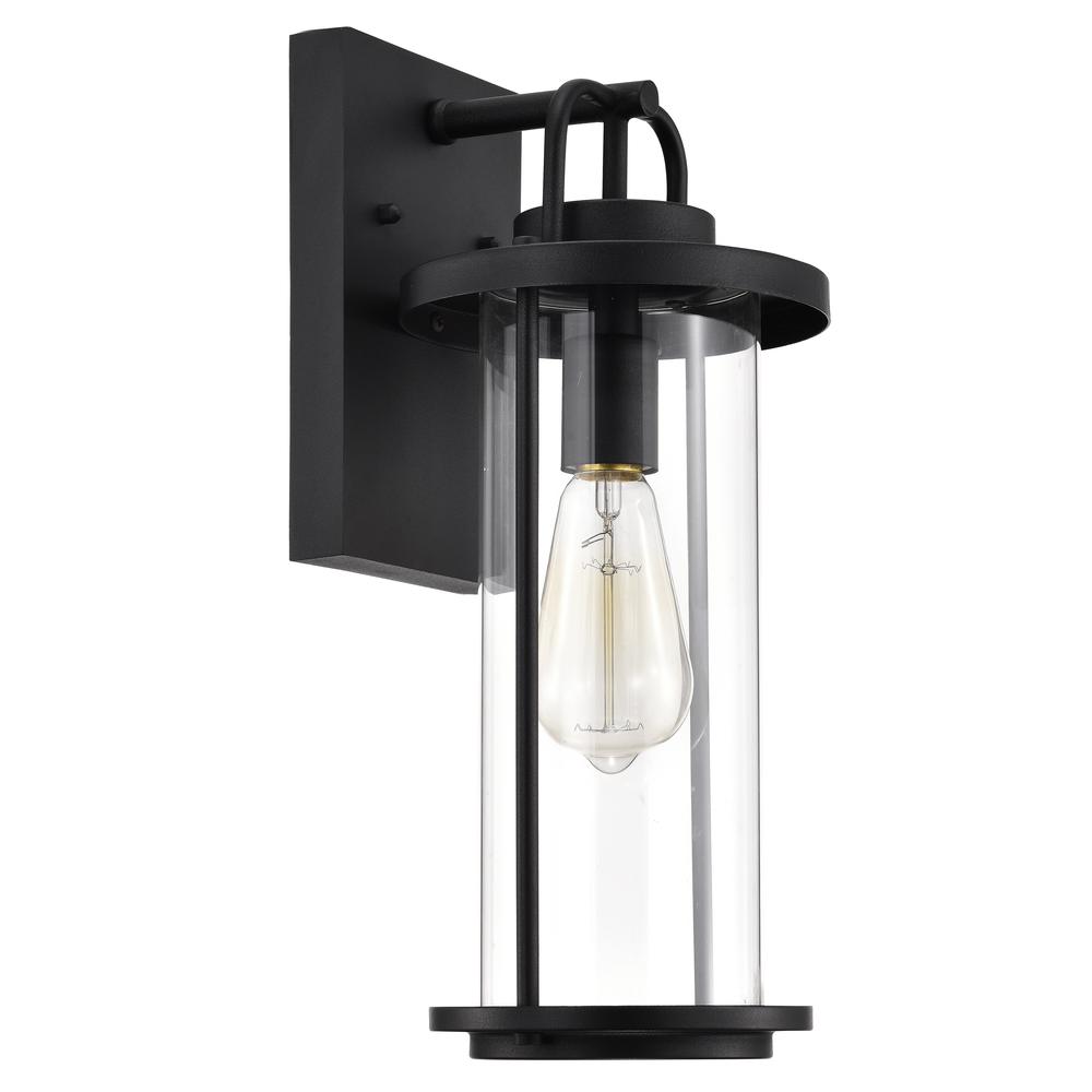 CHLOE Lighting LANDRY Transitional 1 Light Textured Black Outdoor Wall Sconce 16" Height. Picture 3
