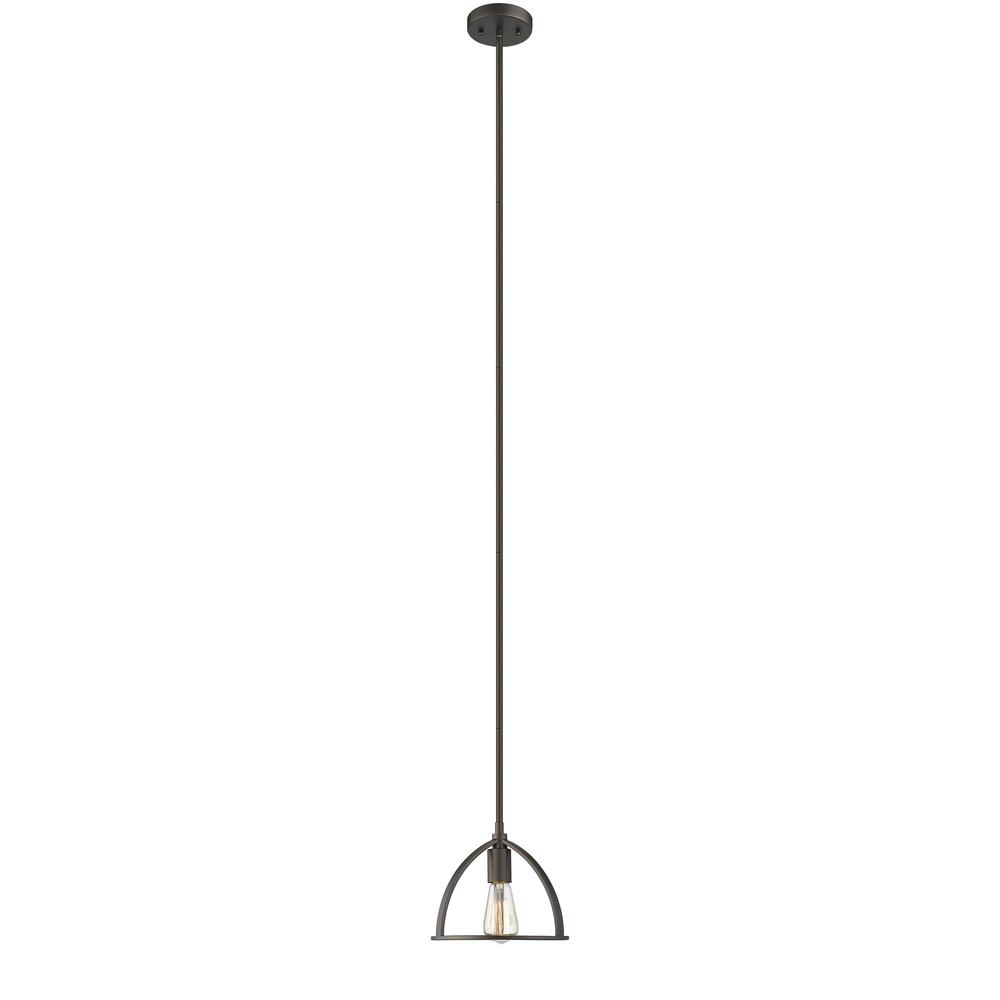 IRONCLAD Industrial 1 Light Rubbed Bronze Mini Ceiling Pendant 9" Wide. Picture 2