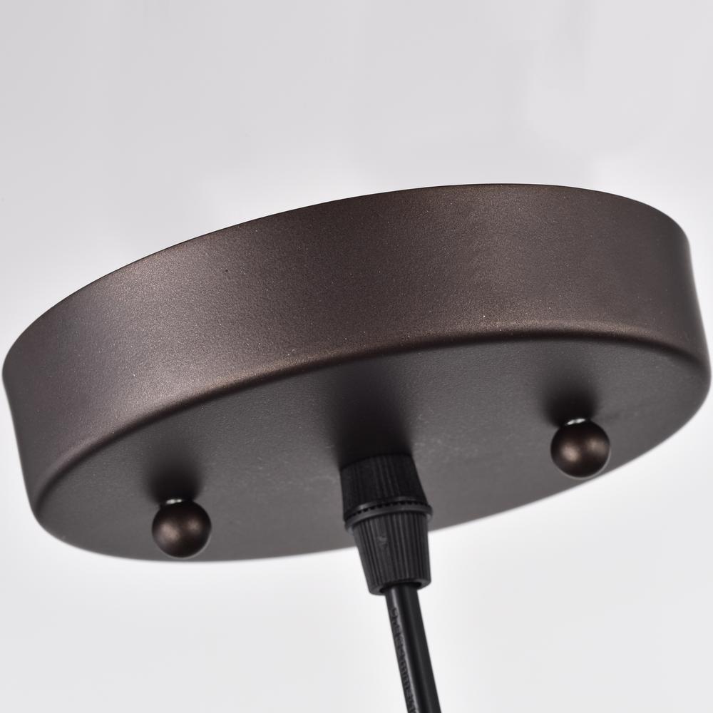 CHLOE Lighting IRONCLAD Industrial 1 Light Oil Rubbed Bronze Mini Pendant Ceiling Fixture 10" Wide. Picture 4
