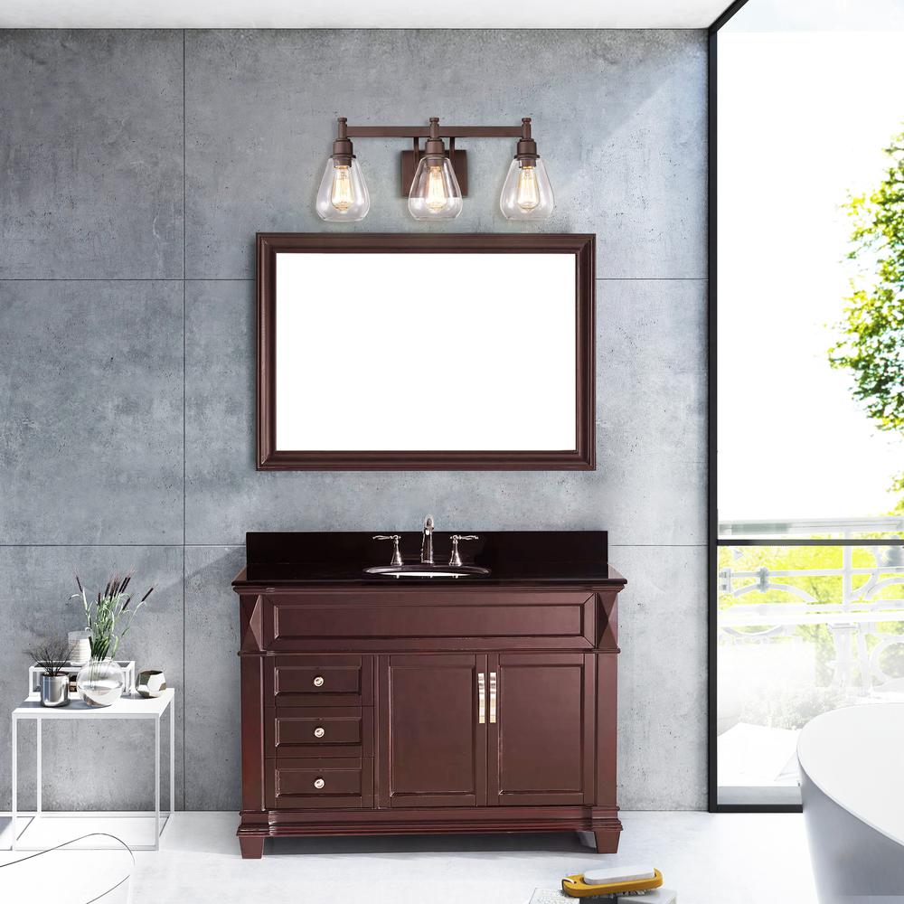 CHLOE Lighting HUDSON Transitional 3 Light Oil Rubbed Bronze Bath Vanity Fixture 23" Wide. Picture 8