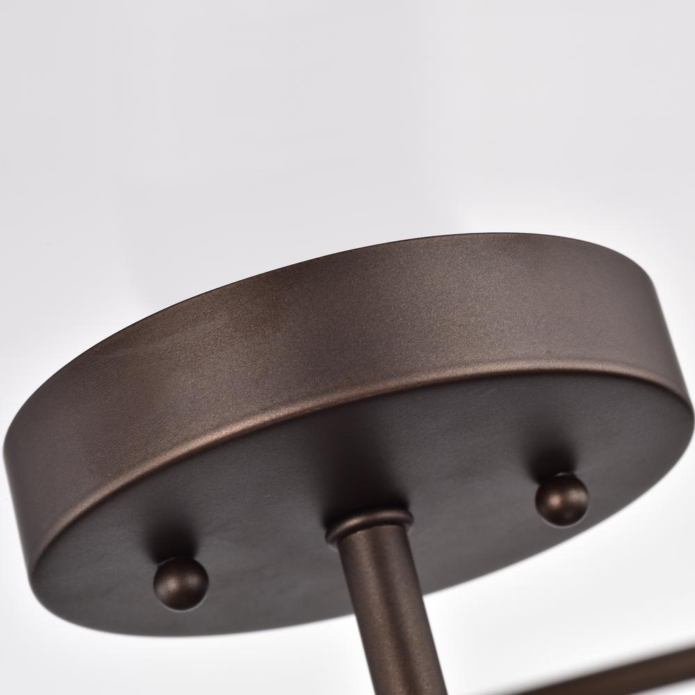 CHLOE Lighting IRONCLAD Industrial 3 Light Oil Rubbed Bronze Semi-Flush Ceiling Fixture 15" Wide. Picture 6