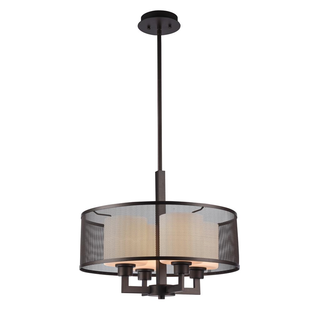 CHLOE Lighting MARTHA Transitional 4 Light Rubbed Bronze Ceiling Pendant 19" Wide. Picture 1