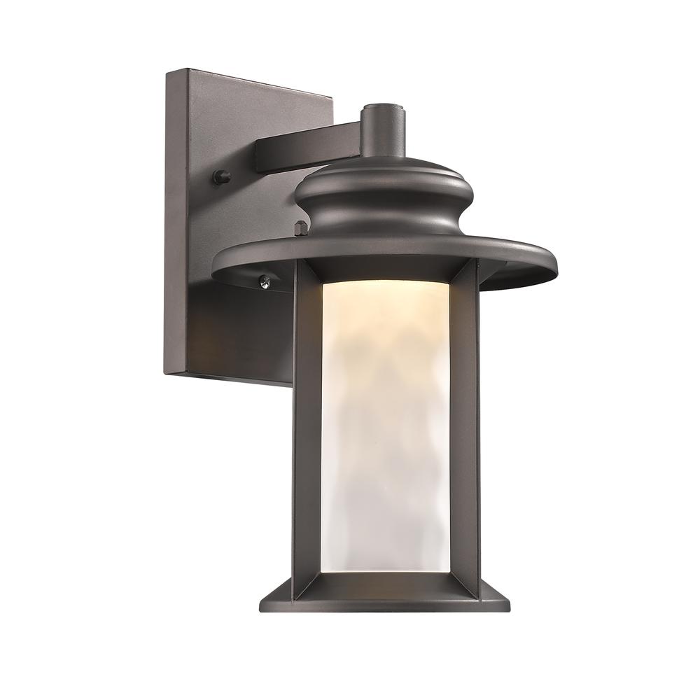 OWEN Transitional LED Rubbed Bronze Outdoor Wall Sconce 12" Tall. Picture 1