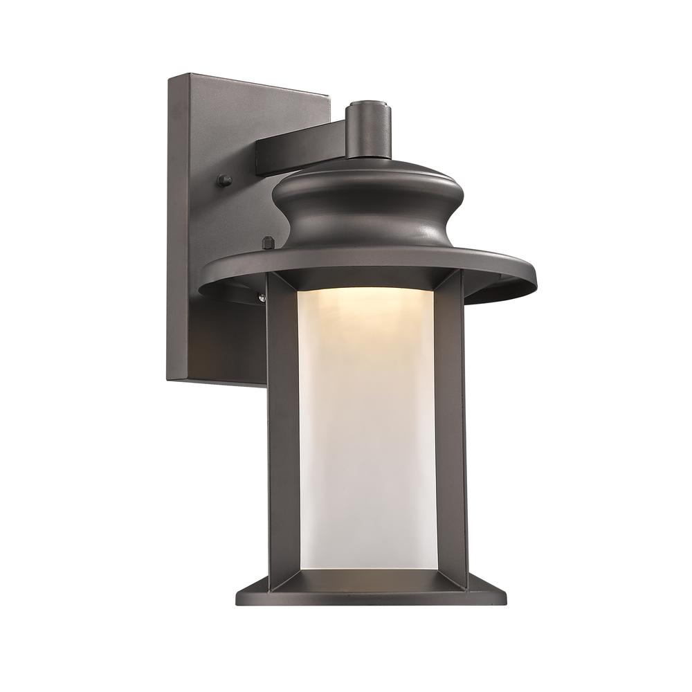 OWEN Transitional LED Rubbed Bronze Outdoor Wall Sconce 14" Tall. Picture 1
