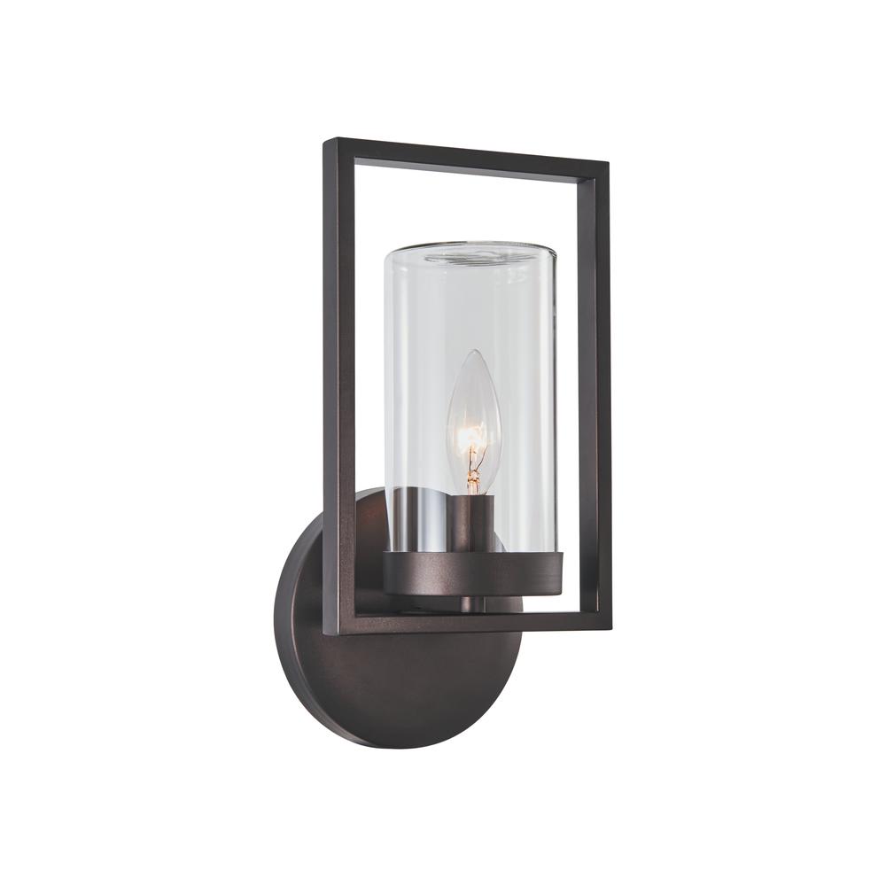 MATTHEW Transitional 1 Light Rubbed Bronze Outdoor/Indoor Wall Sconce 13" Tall. Picture 1