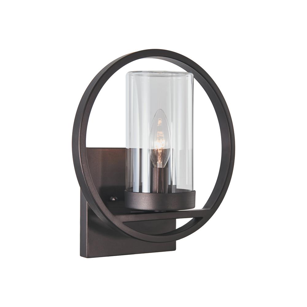JOSEPH Transitional 1 Light Rubbed Bronze Outdoor/Indoor Wall Sconce 11" Tall. Picture 1