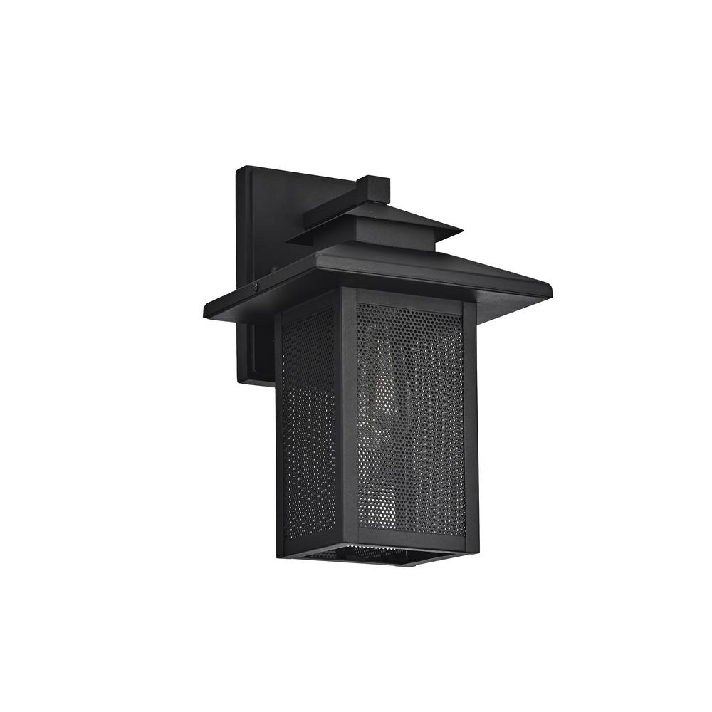 CHLOE Lighting IRONCLAD Transitional 1 Light Textured Black Outdoor Wall Sconce 13" Height. Picture 2