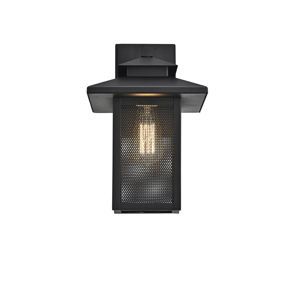 CHLOE Lighting IRONCLAD Transitional 1 Light Textured Black Outdoor Wall Sconce 13" Height. Picture 3