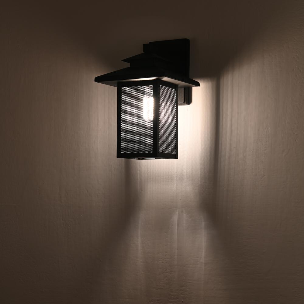CHLOE Lighting IRONCLAD Transitional 1 Light Textured Black Outdoor Wall Sconce 13" Height. Picture 9