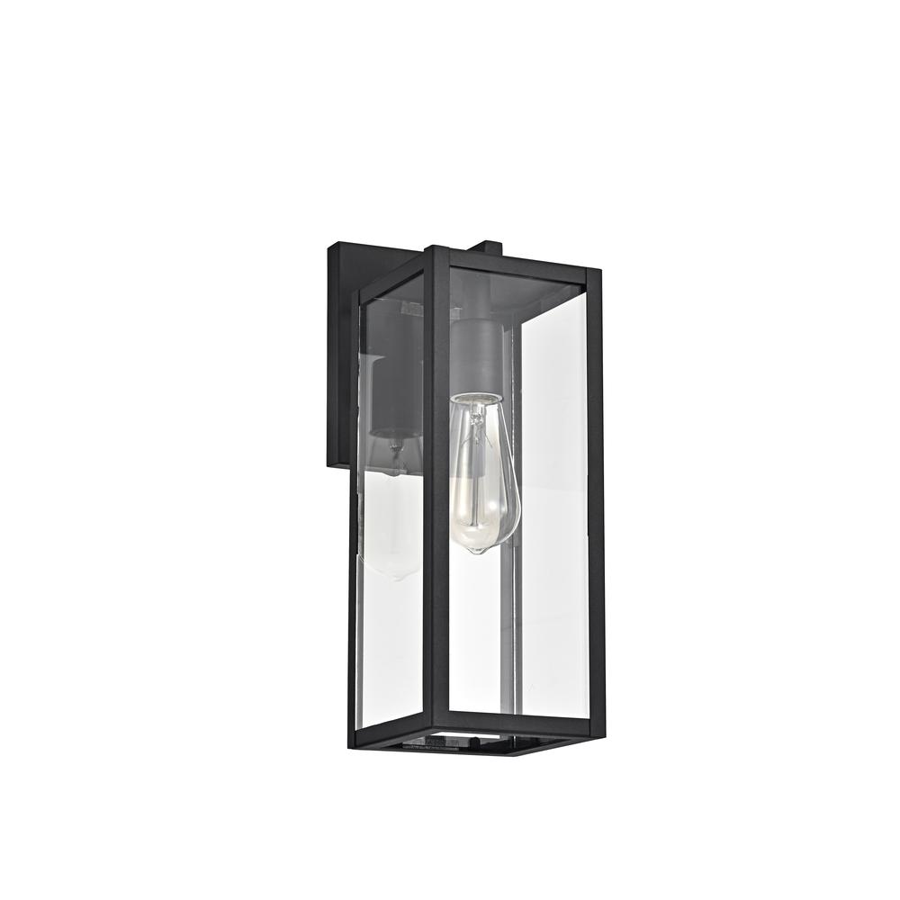 CHLOE Lighting RICHARD Transitional 1 Light Textured Black Outdoor Wall Sconce 14" Height. Picture 2