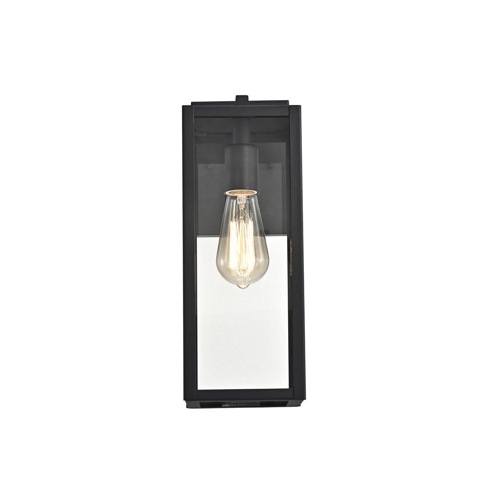 CHLOE Lighting RICHARD Transitional 1 Light Textured Black Outdoor Wall Sconce 14" Height. Picture 3