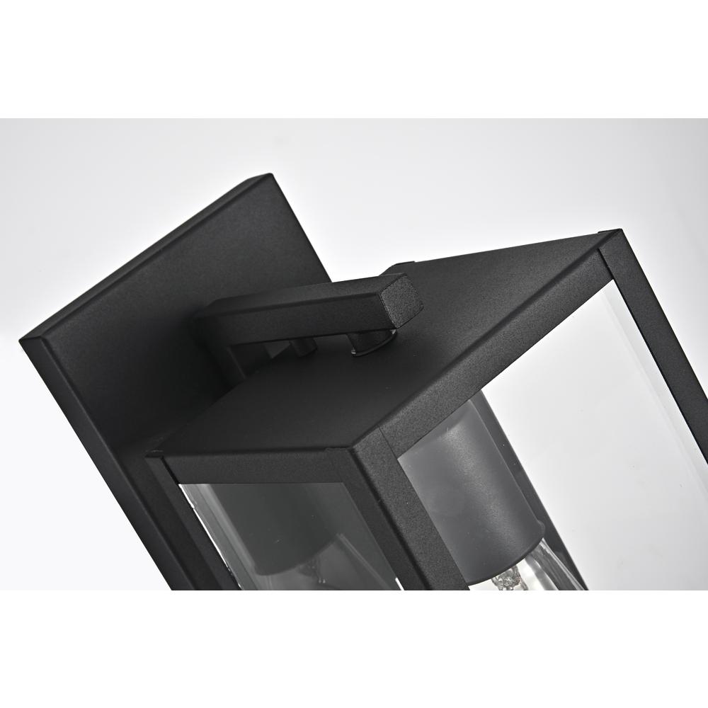 CHLOE Lighting RICHARD Transitional 1 Light Textured Black Outdoor Wall Sconce 14" Height. Picture 5