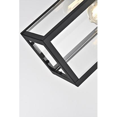 CHLOE Lighting RICHARD Transitional 1 Light Textured Black Outdoor Wall Sconce 14" Height. Picture 6