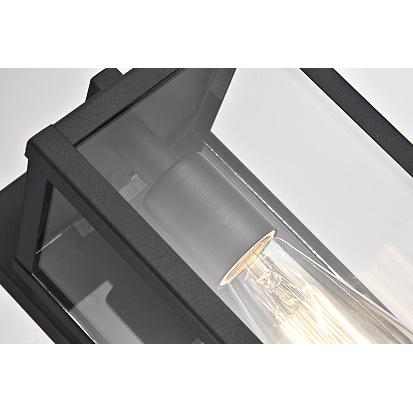 CHLOE Lighting RICHARD Transitional 1 Light Textured Black Outdoor Wall Sconce 14" Height. Picture 9