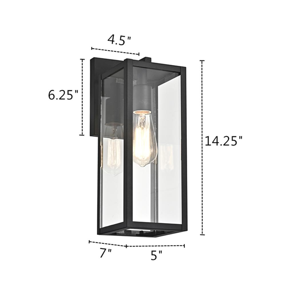 CHLOE Lighting RICHARD Transitional 1 Light Textured Black Outdoor Wall Sconce 14" Height. Picture 13