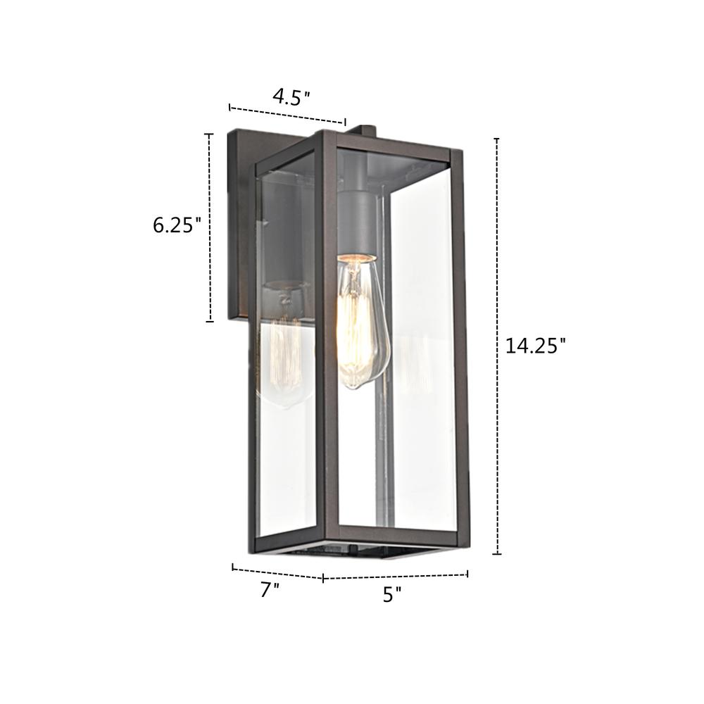 CHLOE Lighting RICHARD Transitional 1 Light Rubbed Bronze Outdoor Wall Sconce 14" Height. Picture 11