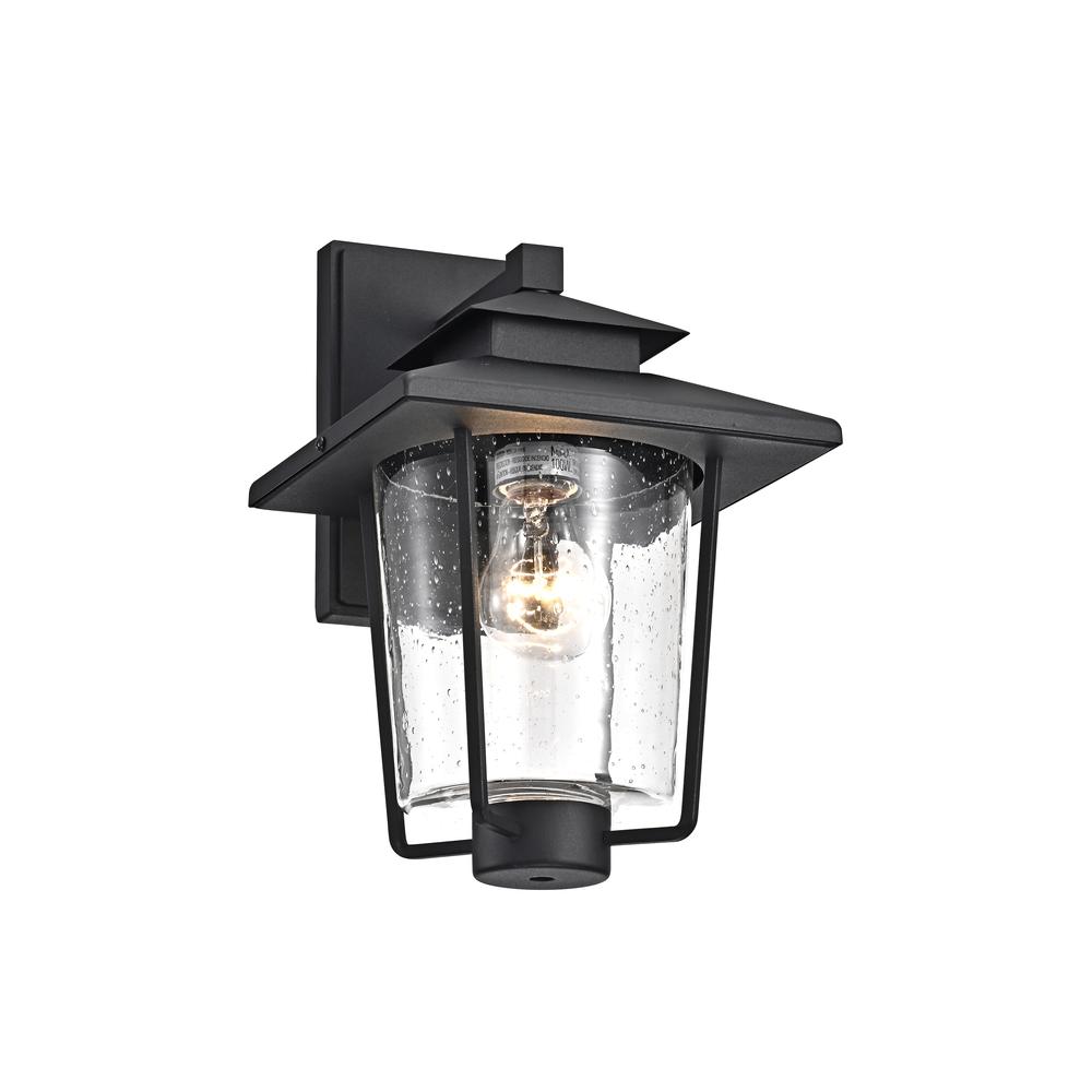 CHLOE Lighting THOMAS Transitional 1 Light Textured Black Outdoor Wall Sconce 12" Height. Picture 1
