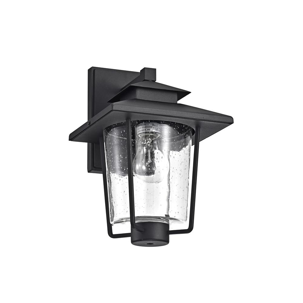 CHLOE Lighting THOMAS Transitional 1 Light Textured Black Outdoor Wall Sconce 12" Height. Picture 2