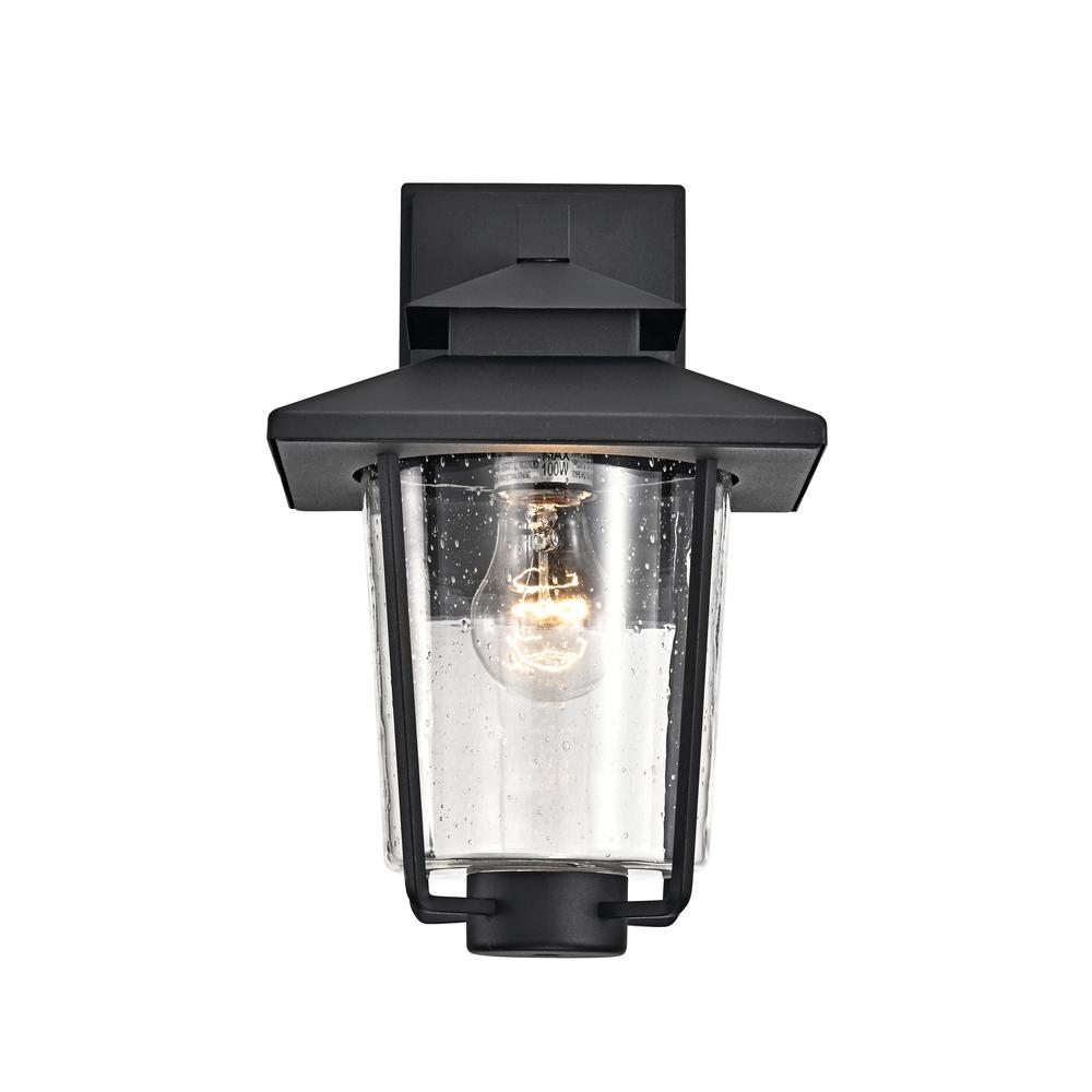 CHLOE Lighting THOMAS Transitional 1 Light Textured Black Outdoor Wall Sconce 12" Height. Picture 3