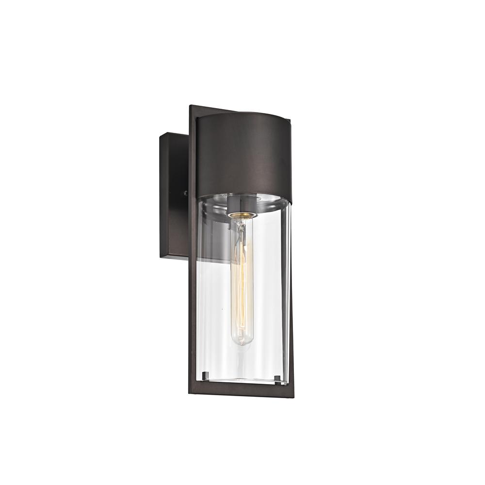 CHLOE Lighting TYLER Transitional 1 Light Rubbed Bronze Outdoor Wall Sconce 14" Height. Picture 1