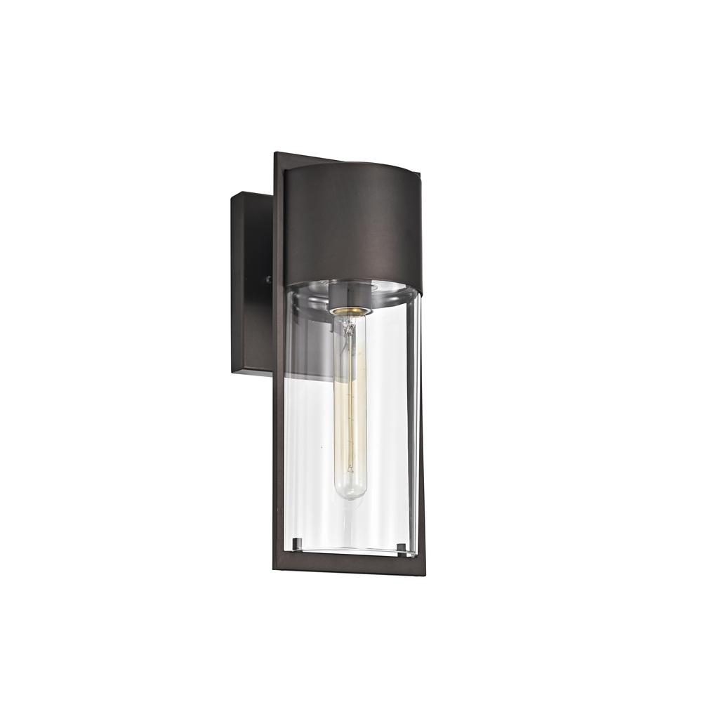 CHLOE Lighting TYLER Transitional 1 Light Rubbed Bronze Outdoor Wall Sconce 14" Height. Picture 2