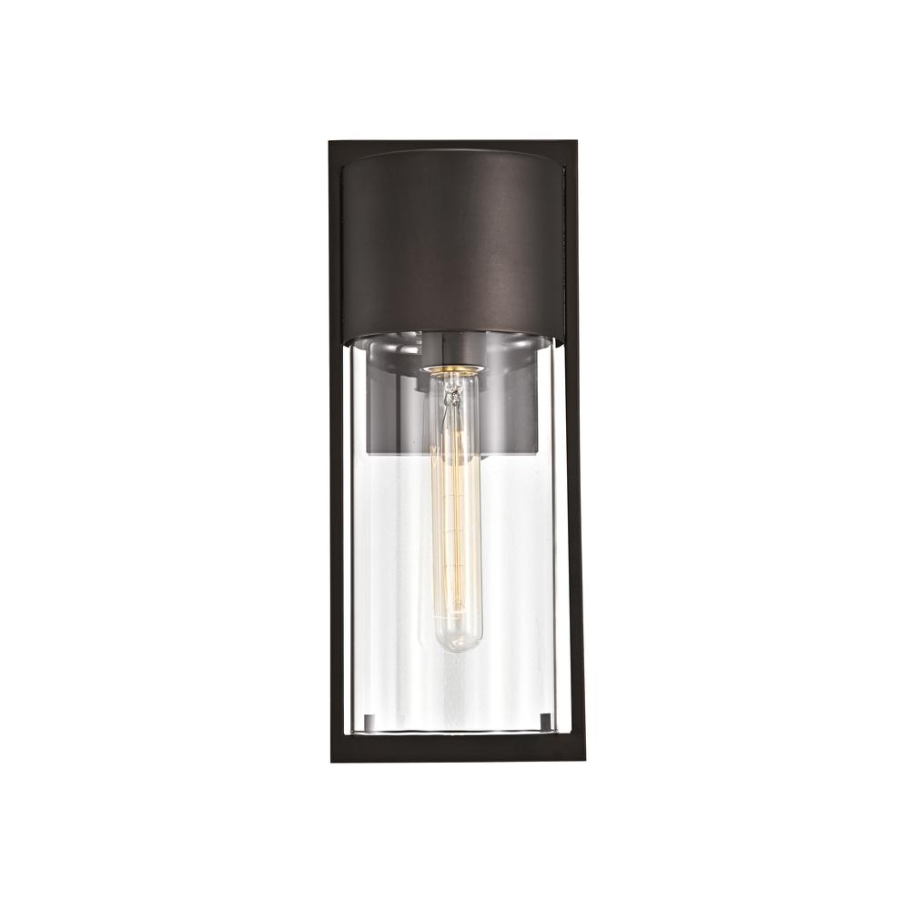 CHLOE Lighting TYLER Transitional 1 Light Rubbed Bronze Outdoor Wall Sconce 14" Height. Picture 3