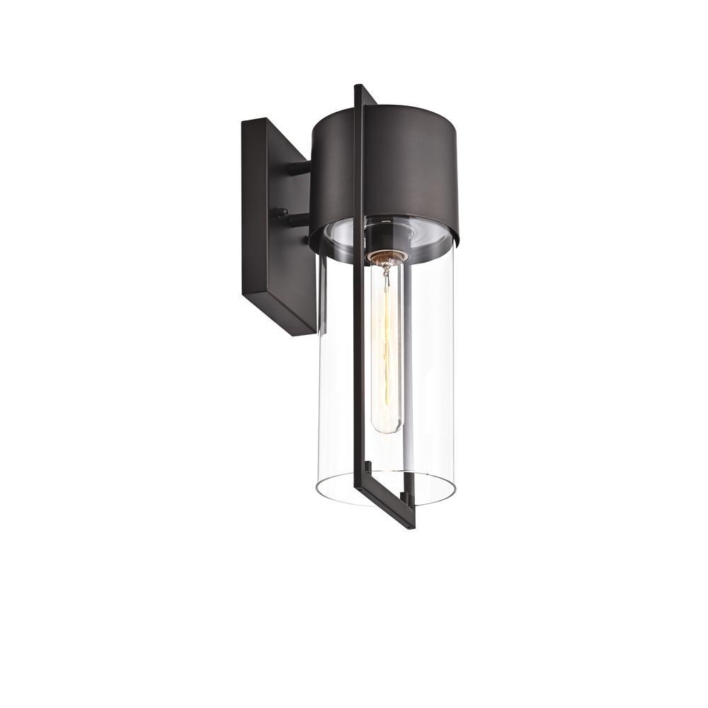 CHLOE Lighting TYLER Transitional 1 Light Rubbed Bronze Outdoor Wall Sconce 14" Height. Picture 7